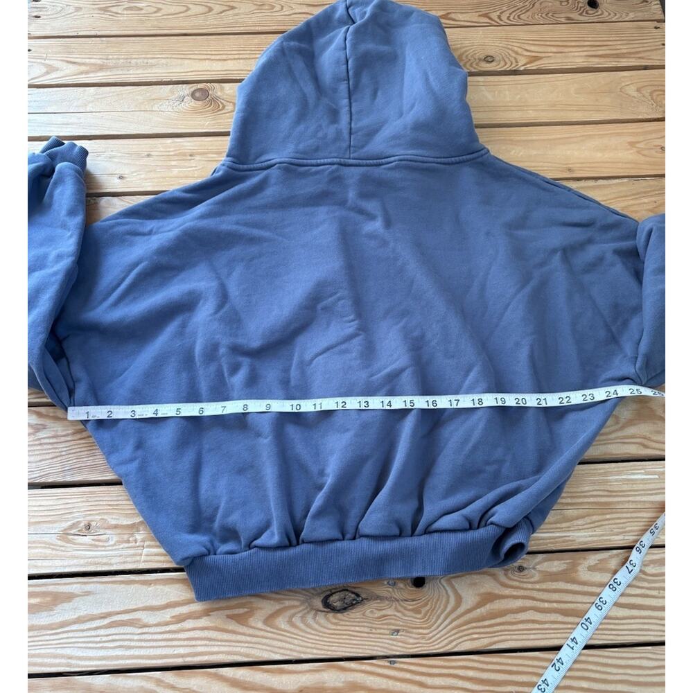 Popflex Women’s Cropped Hoodie Sweatshirt Size S Steel Grey Ba - Picture 6 of 7